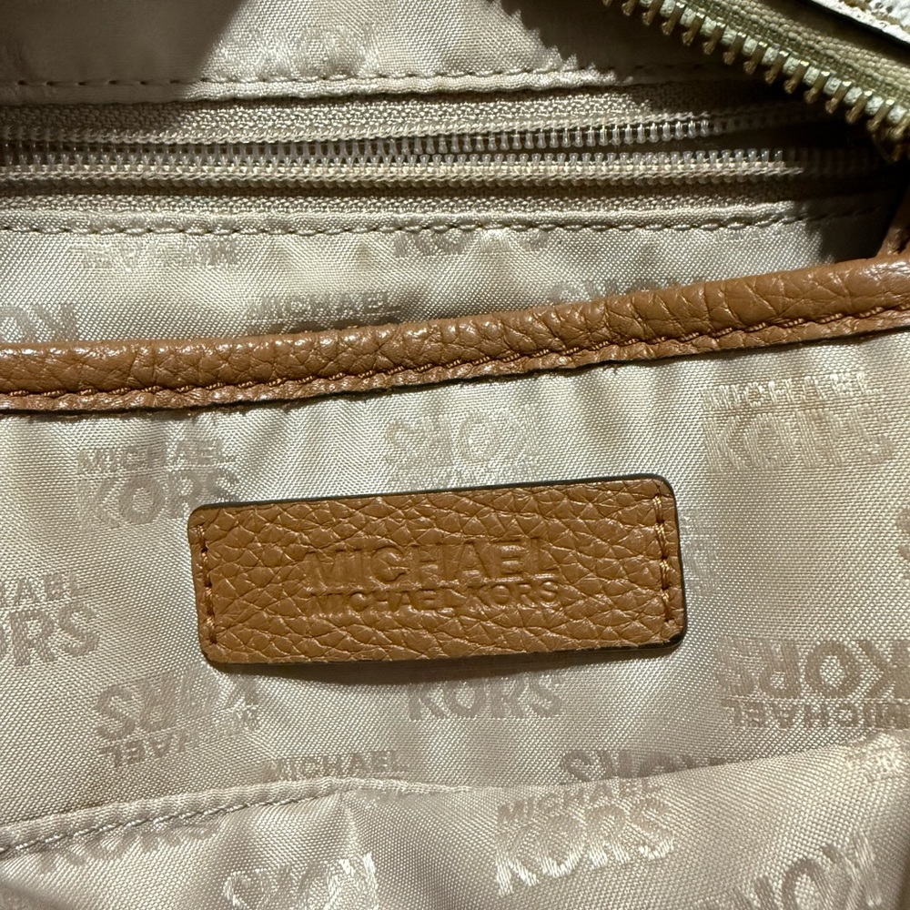 Michael Kors Abbey Medium Studded Pebbled Leather Backpack - Picture 7 of 10